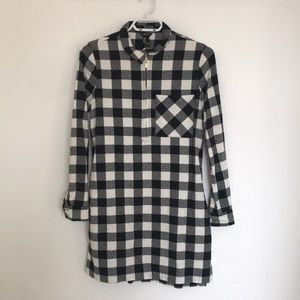 Plaid shirt dress